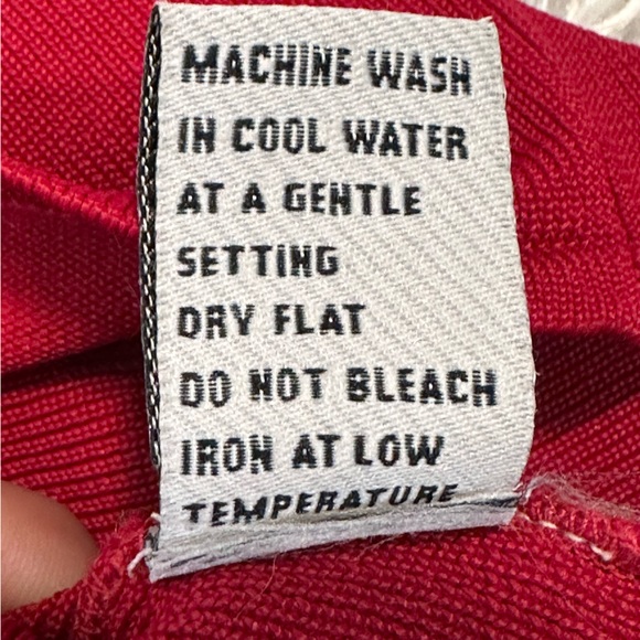 Venini Red Beaded Draped Tie Back Sz M - Picture 10 of 12